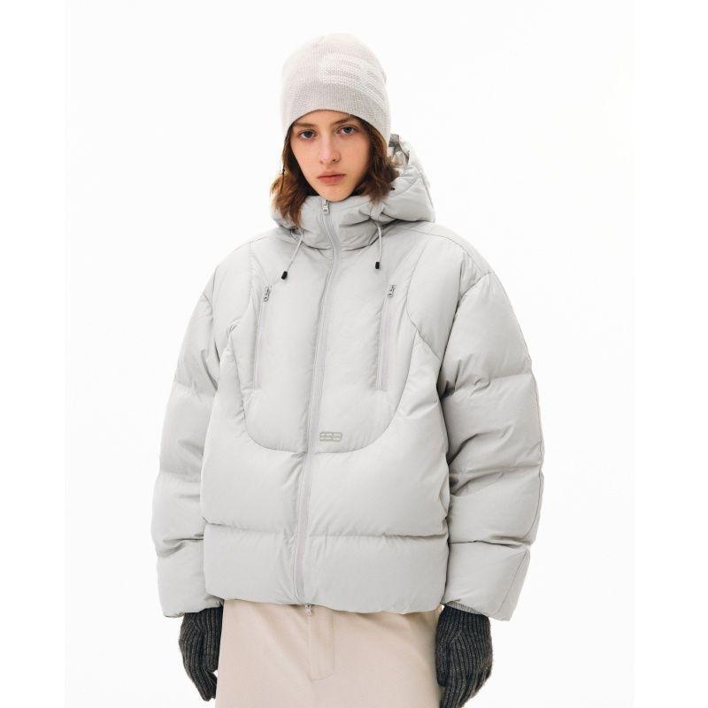 Winter new short hooded men's cotton clothes fashion trend couple's clothing design sense loose women's jacket