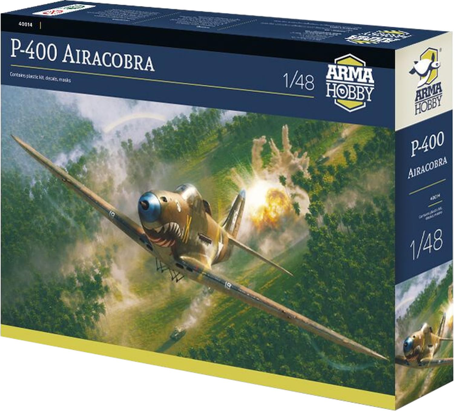 

Arma Hobby Airacobra Plastic Model Kit ADL40014 1/48 P-400 (Airplane)