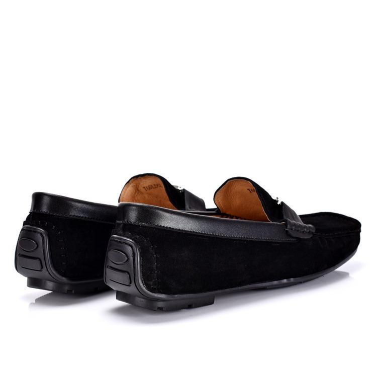 European Station Leather Frosted Leather Versatile Men'S Doudou Shoes Driver Driving Foot Sleeve Trend Breathable Loafers Men'S Shoes