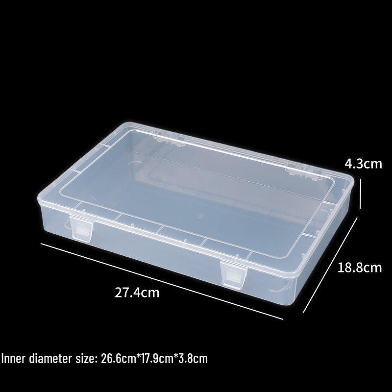 Transparent Rectangular Craft & Storage Box - Small Parts Organizer
