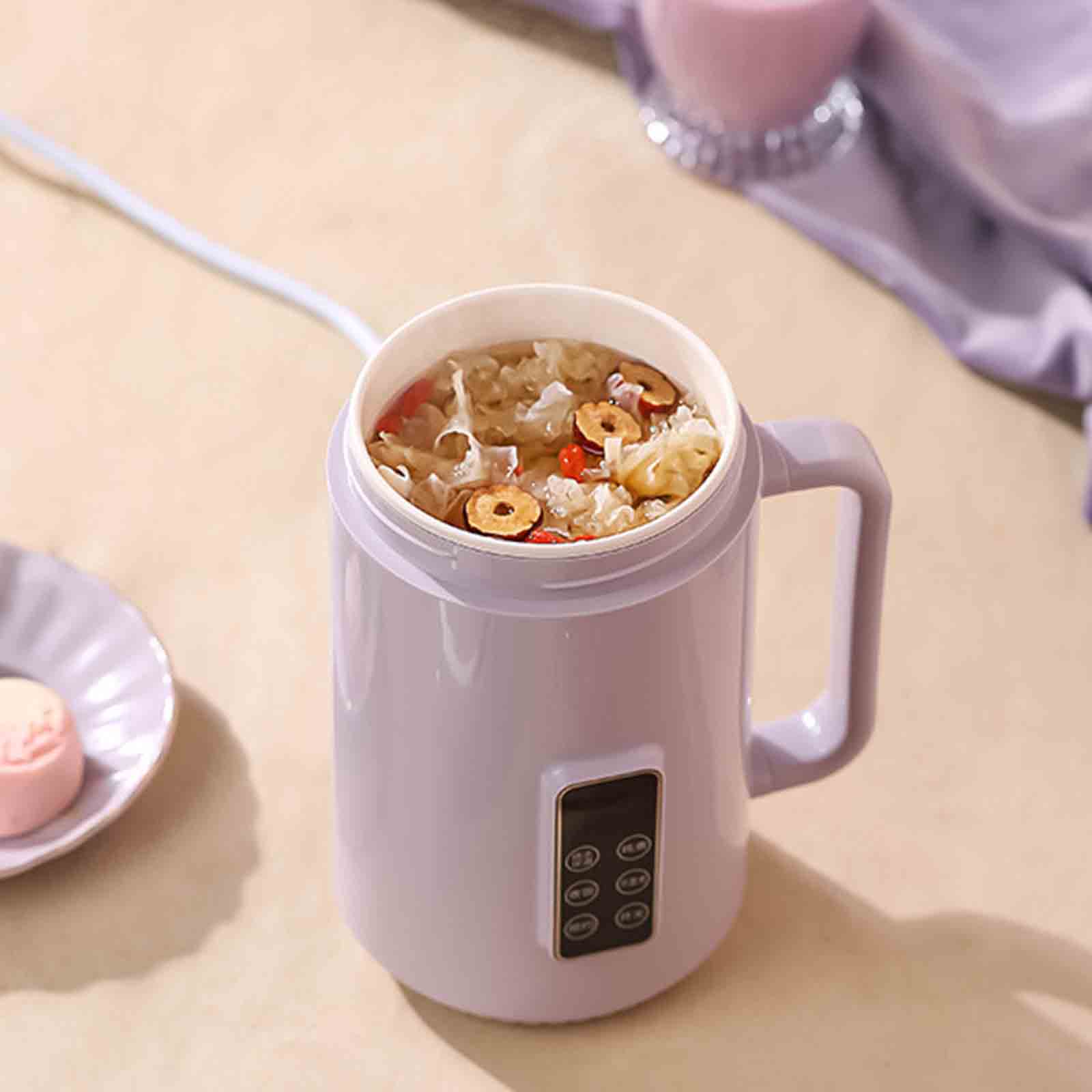 1л многоцелевая рисоварка портативная электрическая горячая кастрюля домашняя умная — фото 3