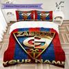 Custom Name Górnik Zabrze Pattern Bedding uilt Set uilt Cover Pillowcase Home Decoration Birthday Gift (1*duvet cover+2*pillowcase without core)