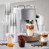 Charmount 100 Sets- 20 Oz Clear Plastic Cups with Lids and Straws, Disposable To Go Cups for Cold Drinks, Coffee Bar Accessories, Iced Coffee