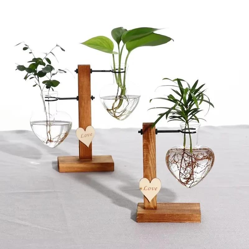 Vase Water Planting Propagation Stations Home Decor Creative Crafts Hydroponic Vase Vintage Plant Terrarium Planter Bulb Glass