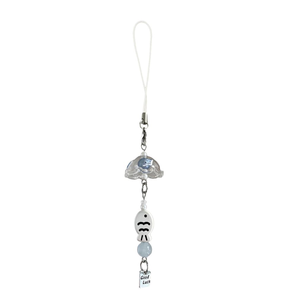 Lucky Fish Wind Chime Phone Charm Accessory Adds Serenity and Good Fortune To Your Daily Life for Trendy Women