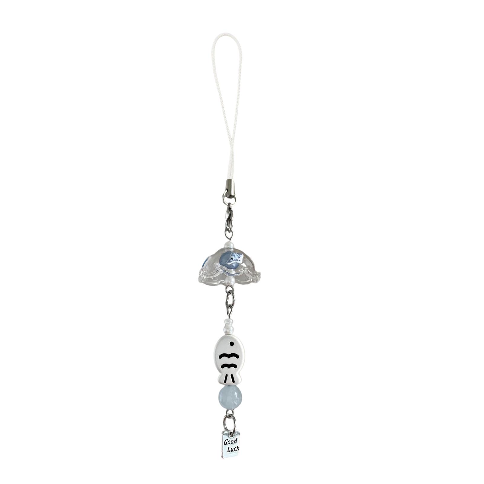 

Lucky Fish Wind Chime Phone Charm Accessory Adds Serenity and Good Fortune To Your Daily Life for Trendy Women