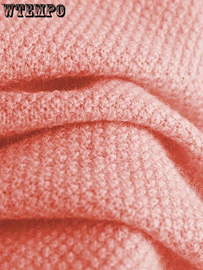 Women's Solid Color Knit Pant Set: Long Sleeve Crew Neck Sweater & Wide Leg Pants