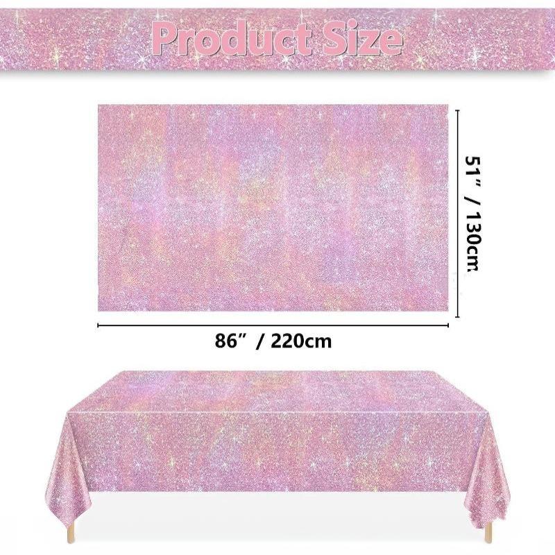 Iridescent Disposable Tablecloth Rainbow Laser Birthday Decoration Tablecloth For Bridal Wedding Party Supplies