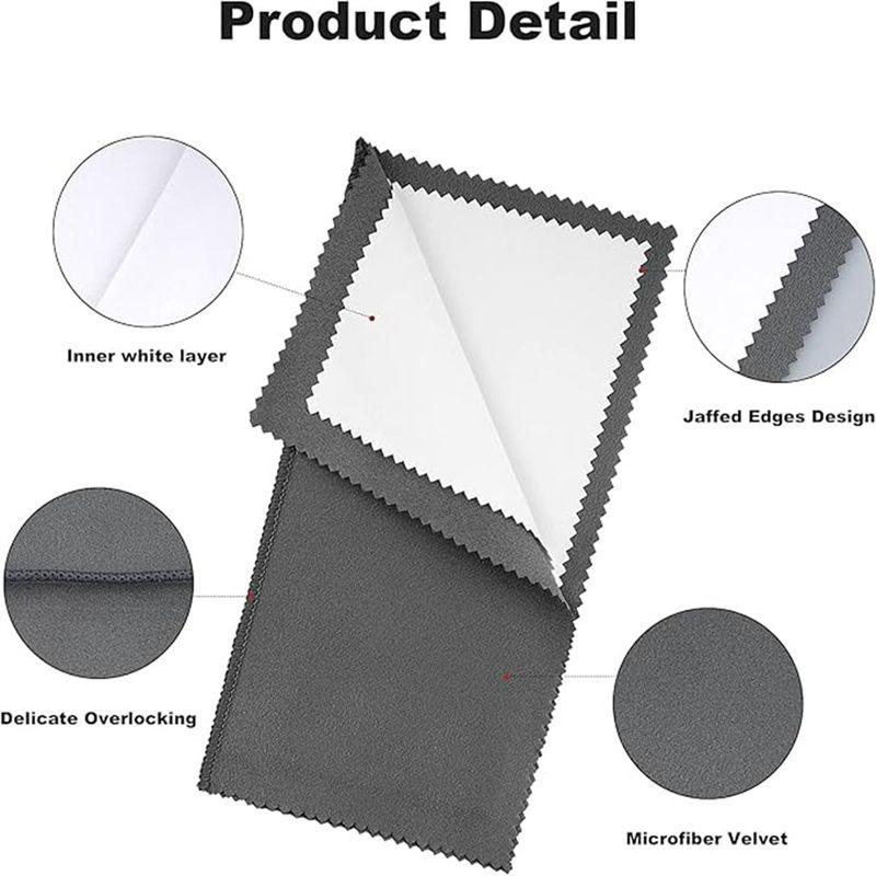 ABIY Silver Jewellery Cleaner Kit Ultra-Soft Brushes + Dual Polishing Cloths For Sterling Silver & Scratch-Free Cleaning