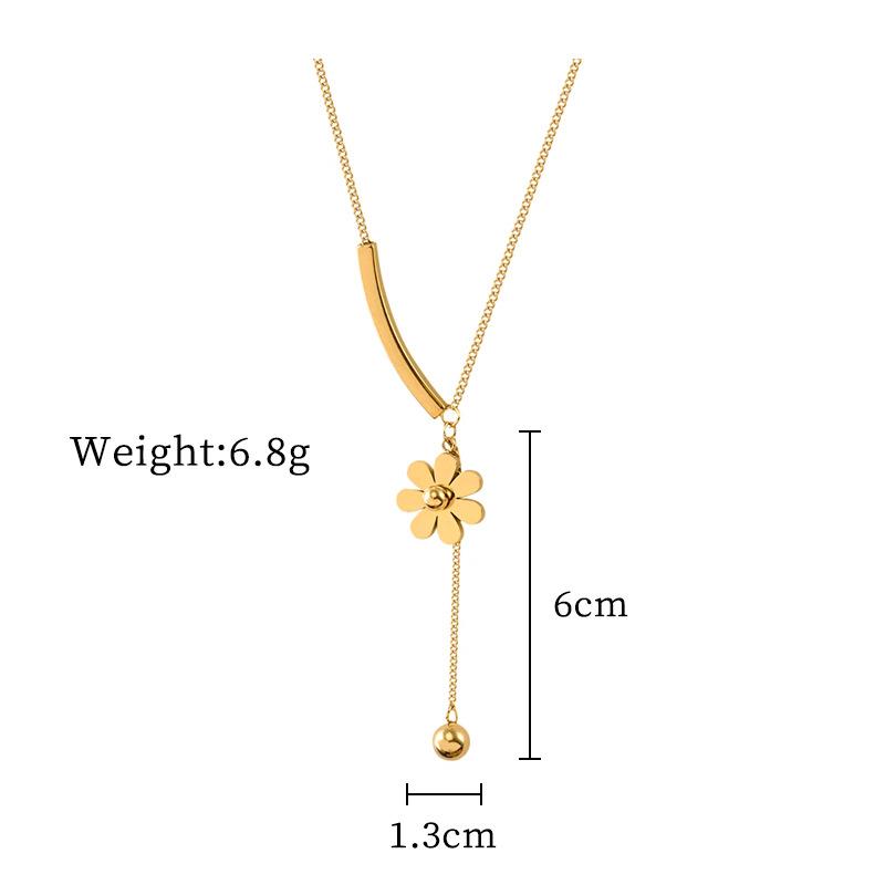 Real Gold Cold Necklace In The E-Commerce Good Goods Furnace, Women'S Collarbone Chain With Jewelry