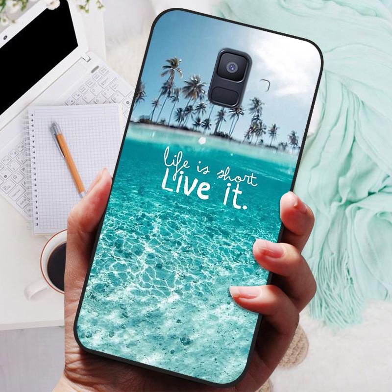 Für Samsung Galaxy A8 Plus 2018 Hülle Schwarze Abdeckung Löwe Wolf Silikon Weiche Rückseite Hüllen Für Samsung A8 2018 A530 A530F Handyhülle
