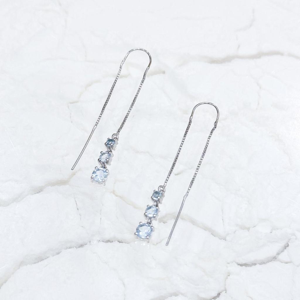Серебряные серьги с натуральным топазом 1.98ct (2167419)