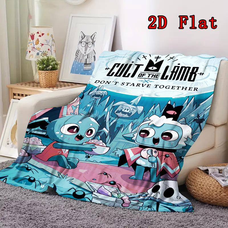 Cult of the Lamb 2D Flat Pattern Flannel Blanket High quality All Seasons Warmth and Comfort Perfect for Christmas Gifts.PMT0914330