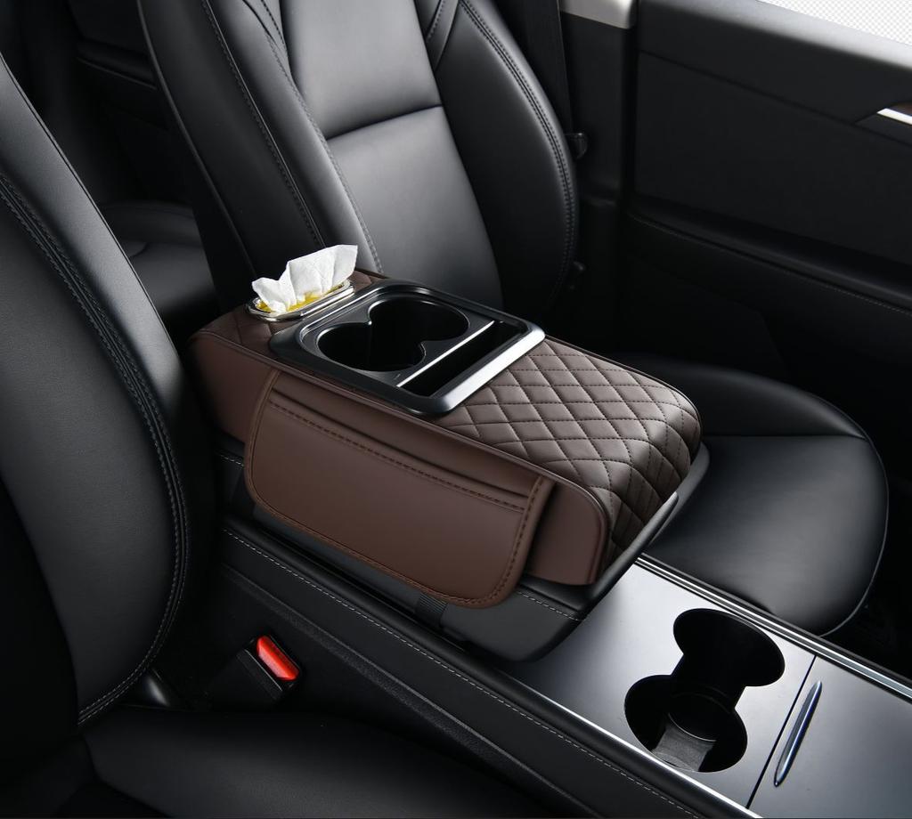 Car Armrest Box Universal Storage Bag Car Center Console Cushion Elbow Cushion Armrest Pad Multi Function Car Accessories