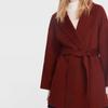 ELLASSAY Simple Elegant Short Belted Wool Blend Coat