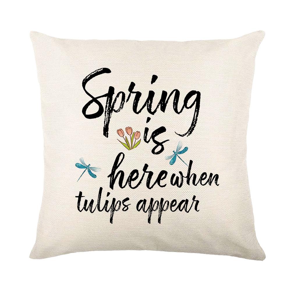 Pillow New Spring Home Decoration Printed Cushion Cover Sofa Cushion Cushion Pillow Cover