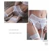 Lace Garter Belt With Bow Detail Sheer Vintage Style Suspender Set Women