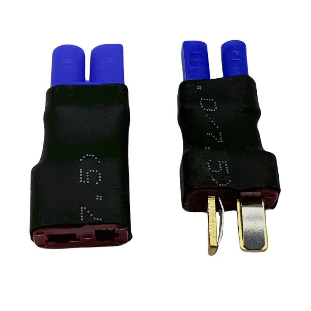 2 par T-kontaktstil till EC2 hane/hona RC-kontaktadapter för RC Lipo-kontakter