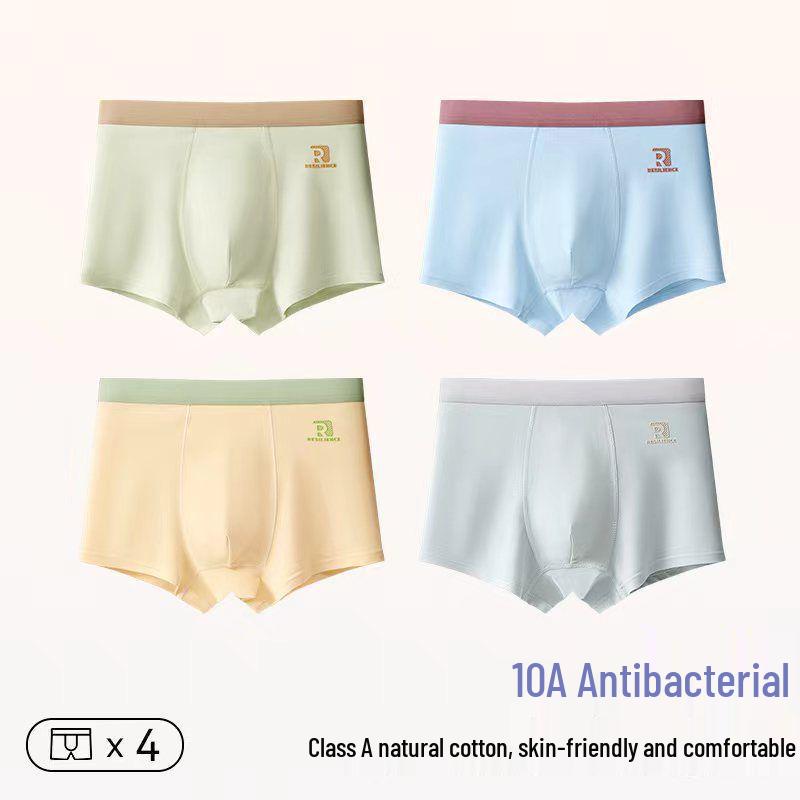 Antibacterial Pure Cotton Boxer Briefs for Teen Boys - No Wedgies, All-Cotton Crotch 4XL 180-200 lbs