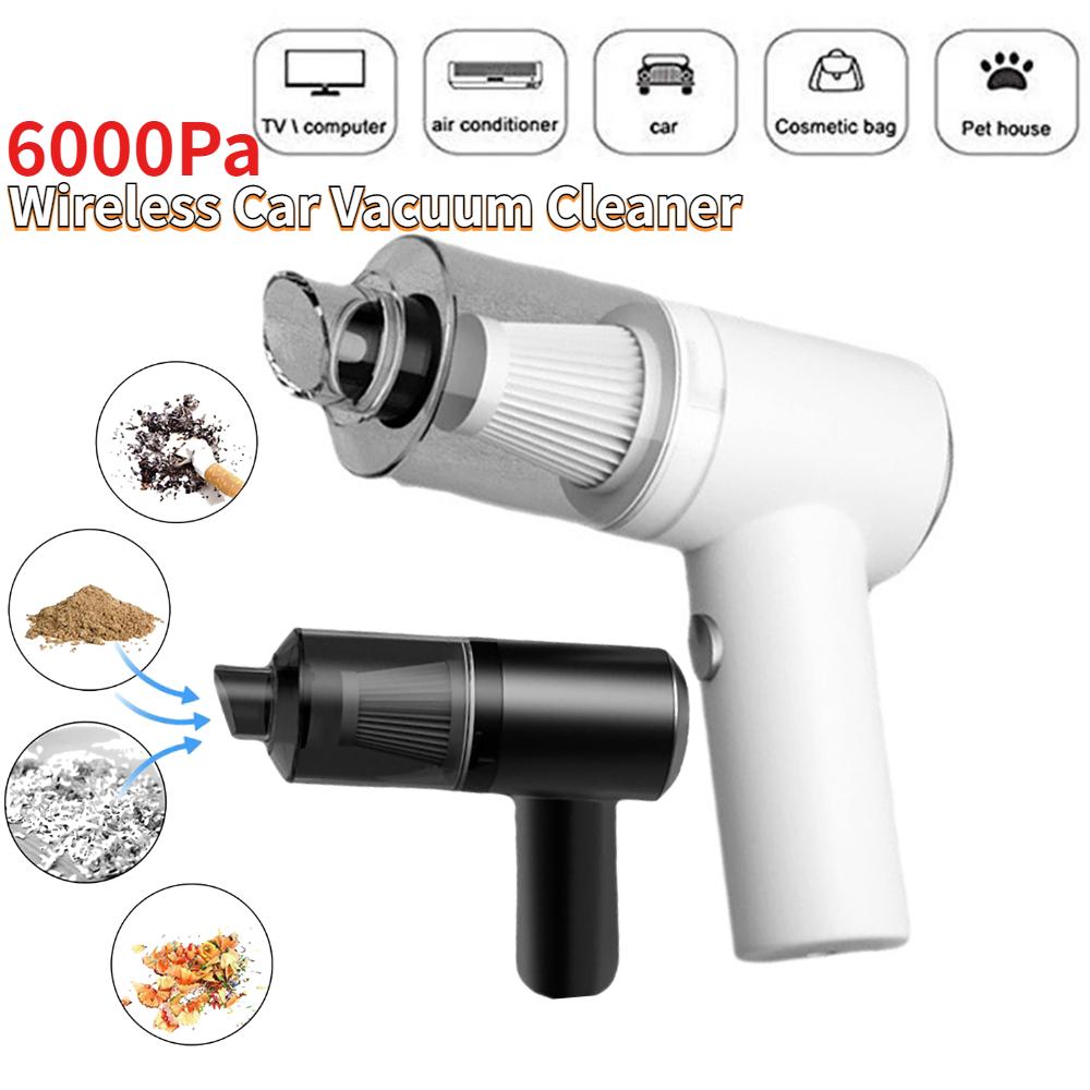 120W Cordless Vacuum Cleaner Powerful Suction 6000rpm Handheld Vacuum Cleaner Multifunctional Car Vacuum Cleaner for Home Office
