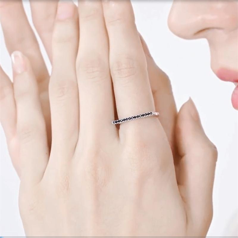 Black Awn Klassische Ringe mit schwarzem Steinschmuck für Damen