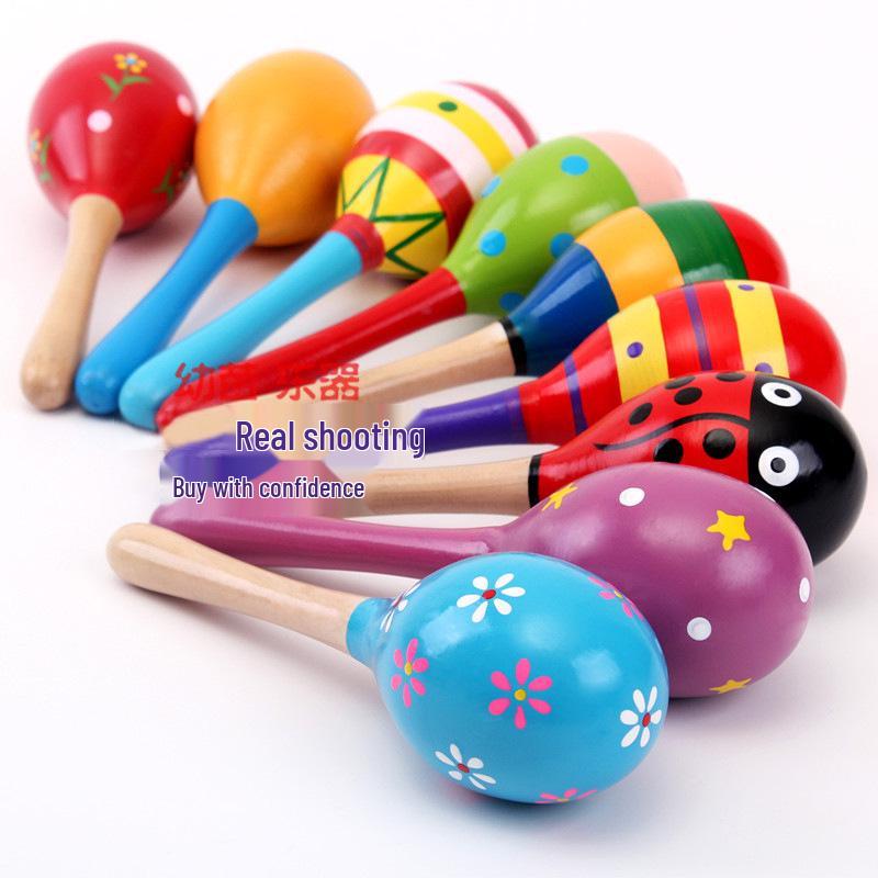 Colorful Wooden Maracas for Children - Orff Percussion Teaching Aids