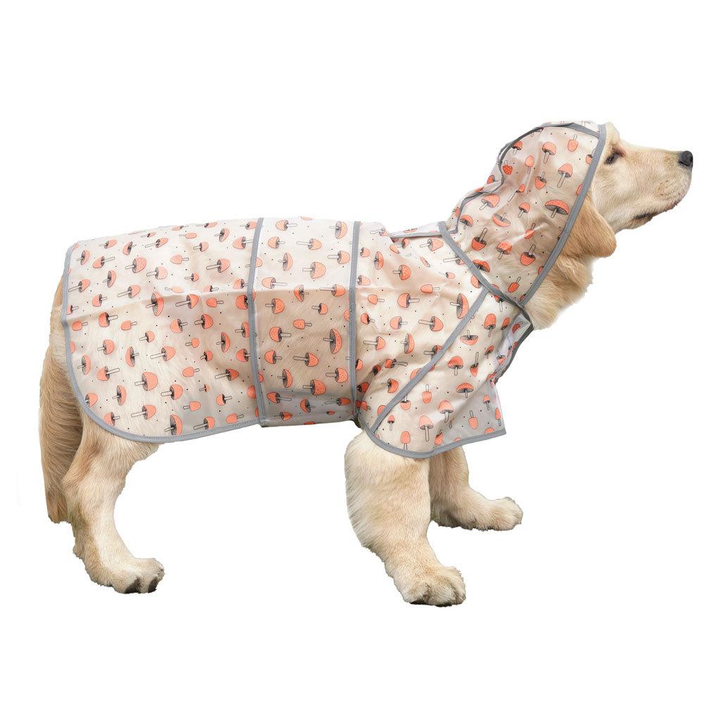 TPU Dog Raincoat Large Dog Reflective Outdoor Golden Retriever Clothing Dog Raincoat Pet Supplies