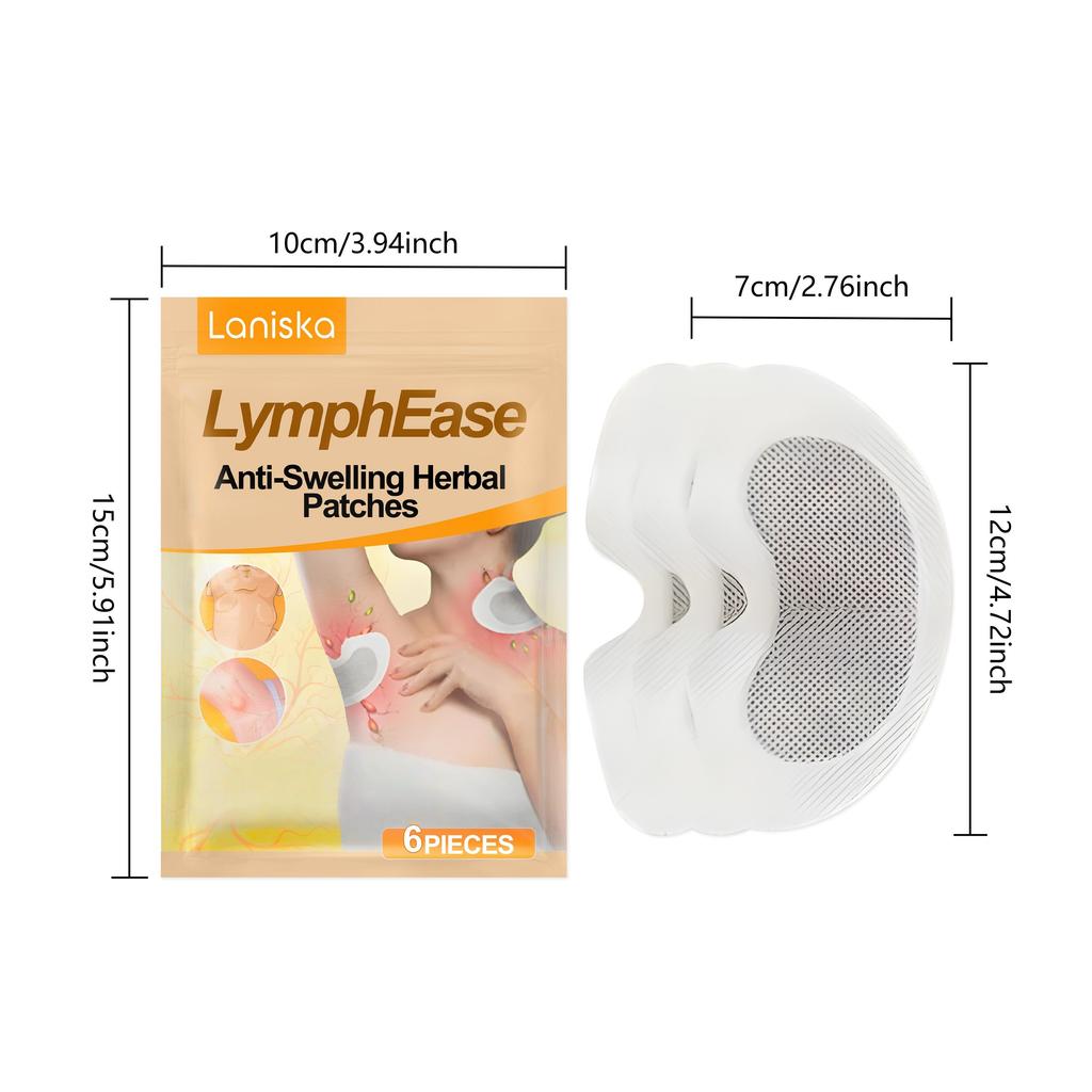 24pc Lymphatic Care Patch Swelling Care Body Discomfort Relief, Armpit And Neck Knot Fix Patch