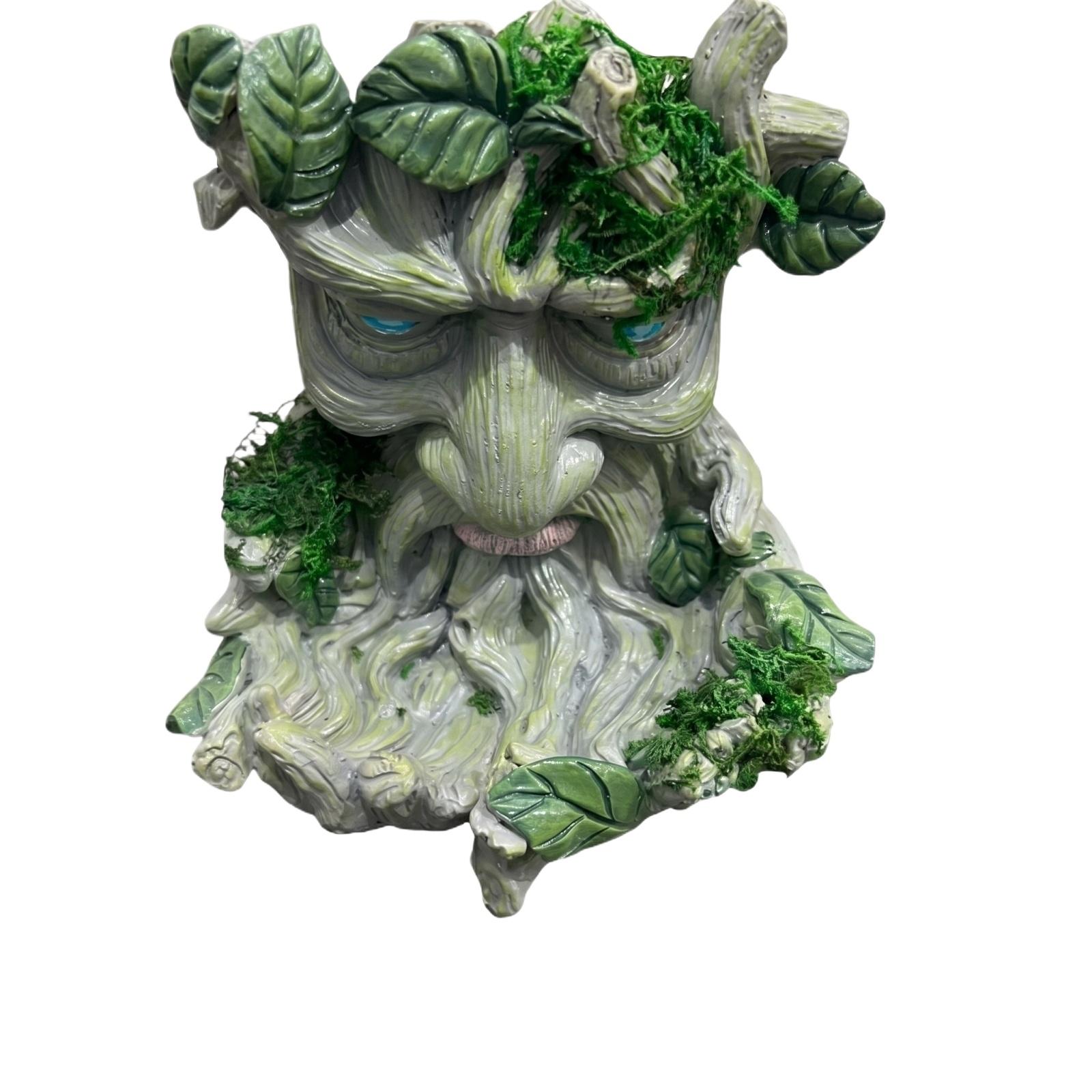 

Tree Spirit Bird Feeder Outdoor Garden Decorative Resin Hanging Bird Feeder with Detailed Sculpted Design Suitable for Backyard and Patio Use One Size