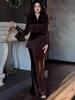 2025 European Elegant V-neck Evening Gown Suit Set