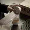 110ml Plant Ash Cover Bowl Creative High Footed Tea Tureen Boutique Ceramic Hand-grasp Bowl Gaiwan Antique Tea Brewing Teaware