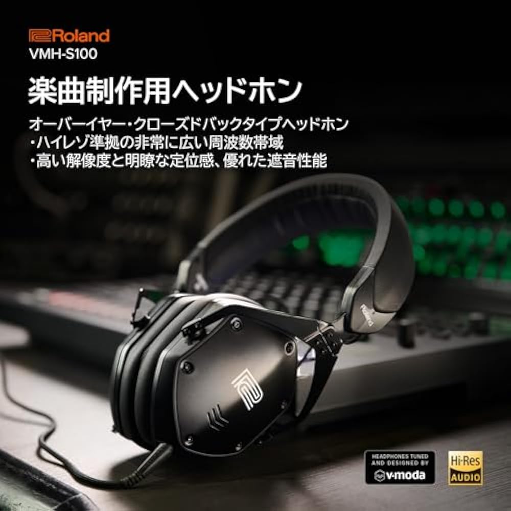 Roland Roland Music Production Headphones VMH-S100 Music Production Hi-Res Compatible Over-ear Mo...
