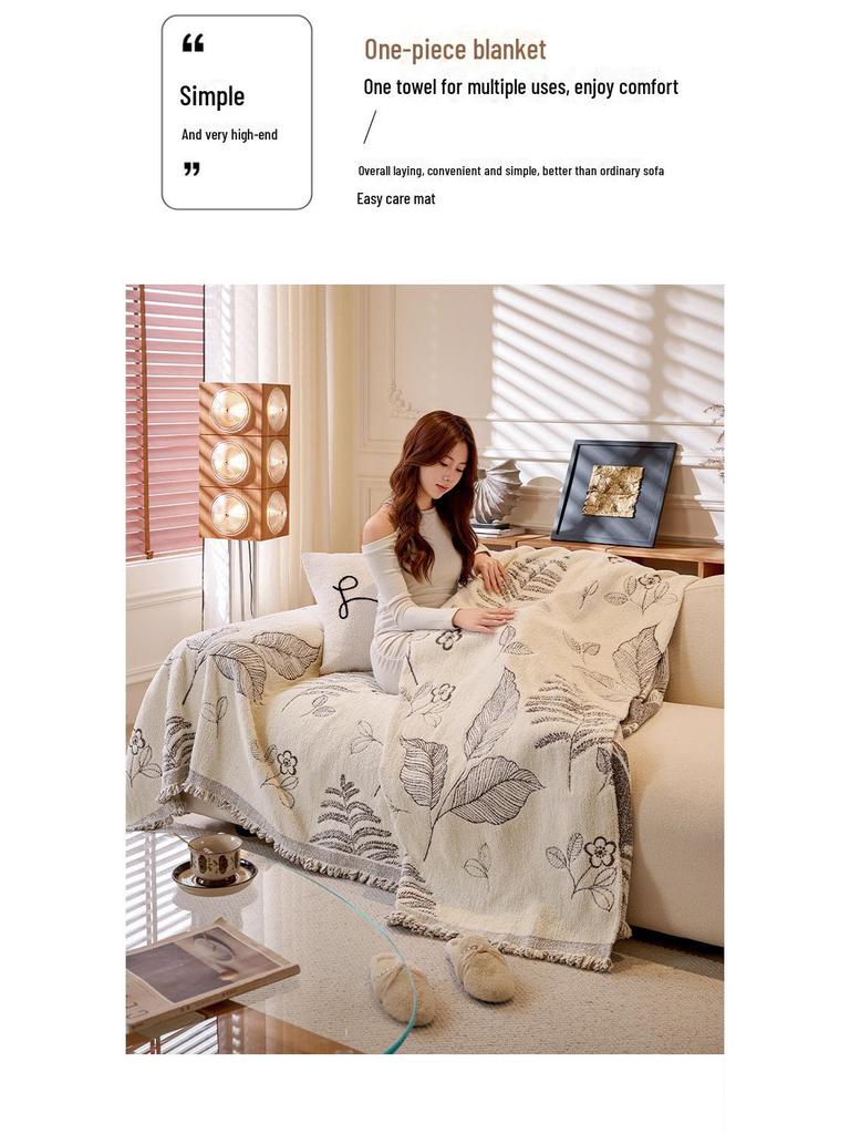 Hochwertiger Chenille Winter Sofabezug - Plüschig und luxuriös im Retro-Französischen Stil