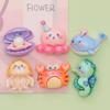 10Pcs New Cute Resin Mini Little Marine Animals Series Flat Back Manicure Parts Embellishments For Hair Bows Accessories