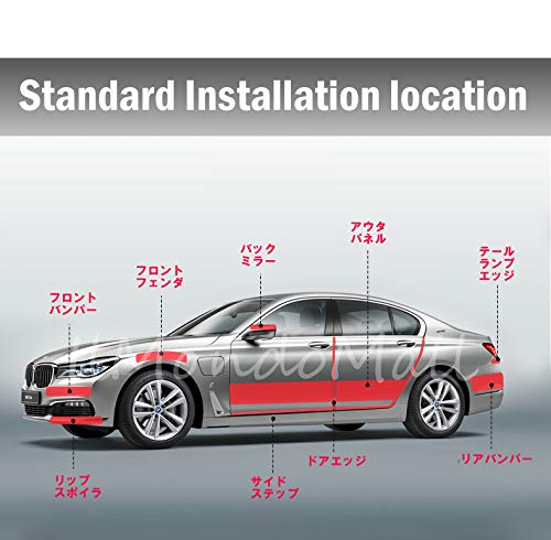 Ilmondomall Tape-type Real Carbon Sheet 3D Pattern Black Step Bumper Protection Racing Stripe with Release Paper (3D Black, 5cm X 6.5m)