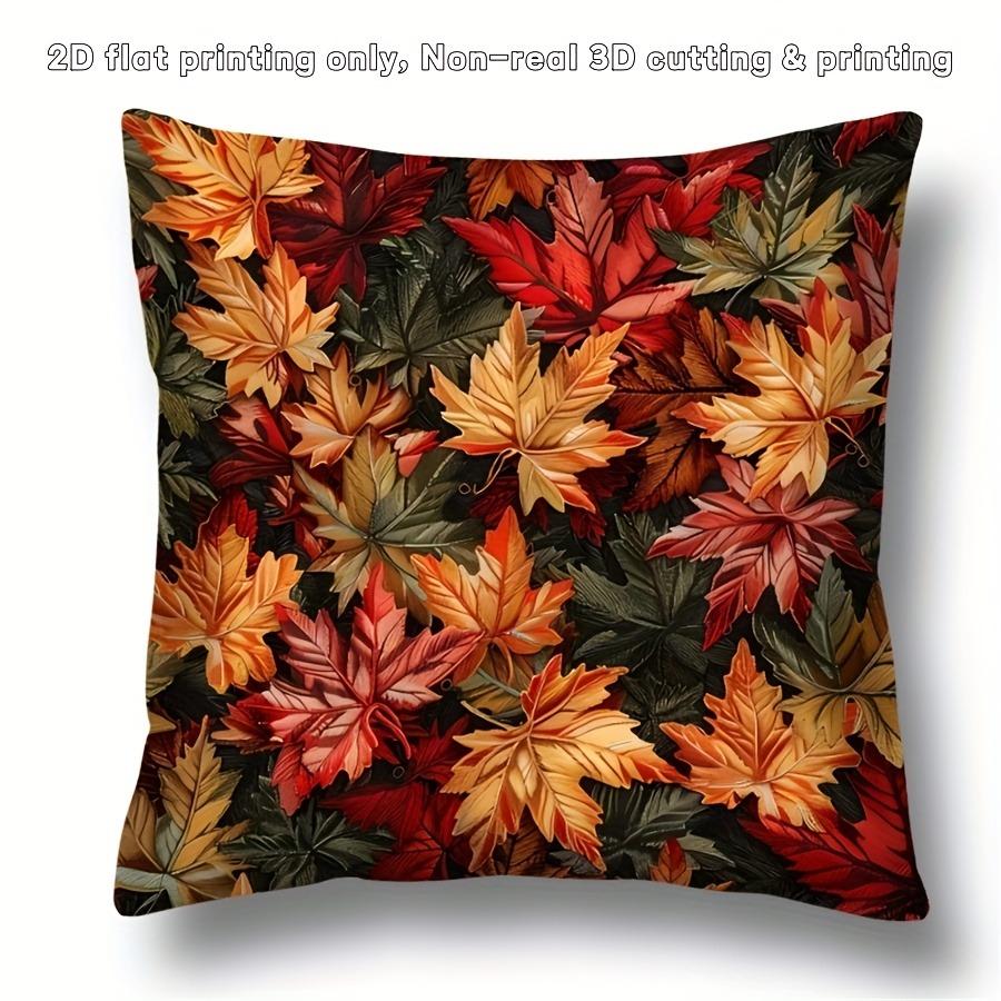 

2D Flat Printing Maple Leaf Printed Pillowcase Soft 40x40cm/16x16inch
