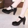 8 10 12cm Kleine Größe 32-43 Mode Schwarz Block Hohe Absätze Schuhe Damen Pumps 2025 Frühling Lackleder Mary Janes Büro Model