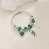 Emerald Jesus Love Bracelet: Personalized Korean Religious Niche Jewelry