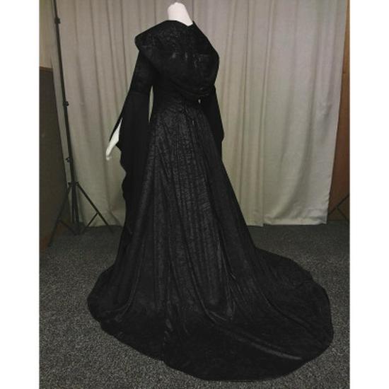 Medieval Retro Women's Cosplay Corset Wedding Dress with Hood - 4 Colors
