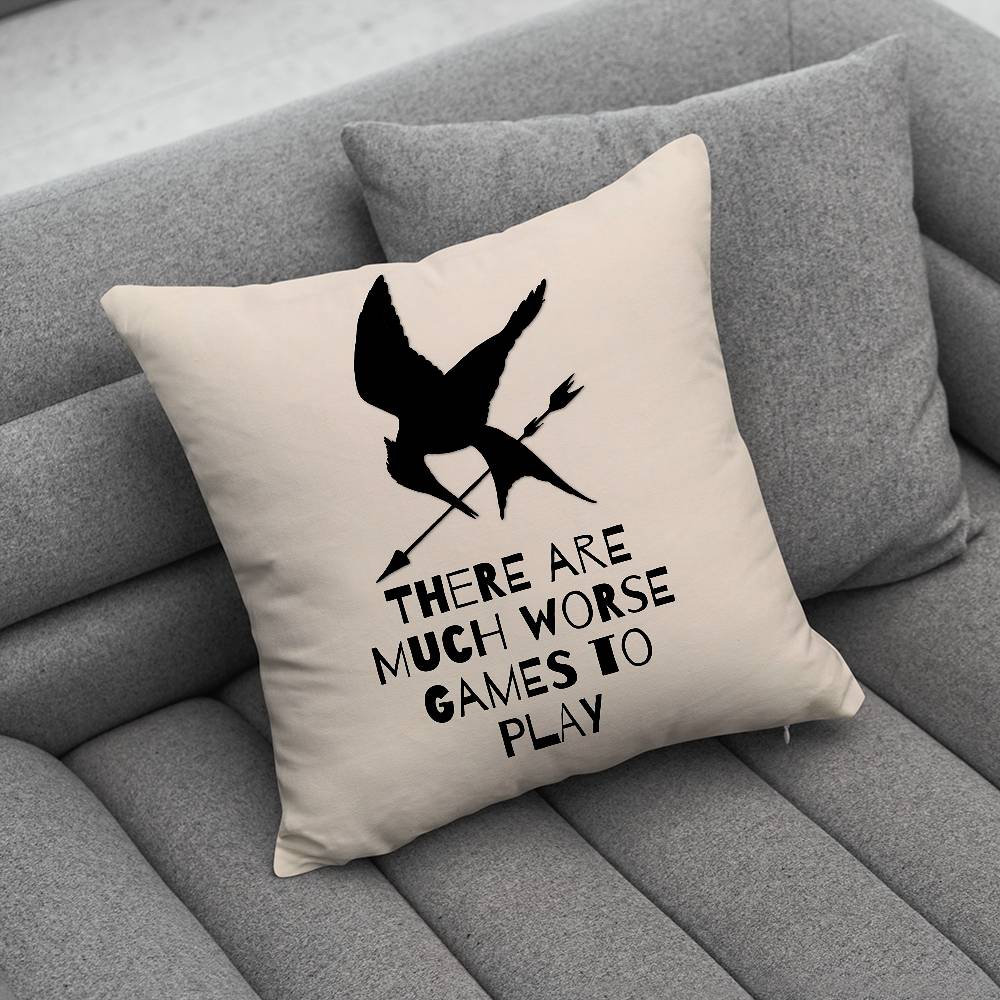 The HHunger GGames Print Pattern Sofa Cushion Cover Pillowcase Home Party Car Bedding