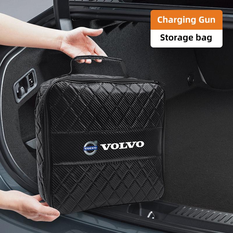 Volvo Battery Cable Gun Bag EV Car Charger Storage Organizer Box For V90 S80 190h XC S60 XC60 XC90 V40 XC40 V70 SC60 V50 V60 C30