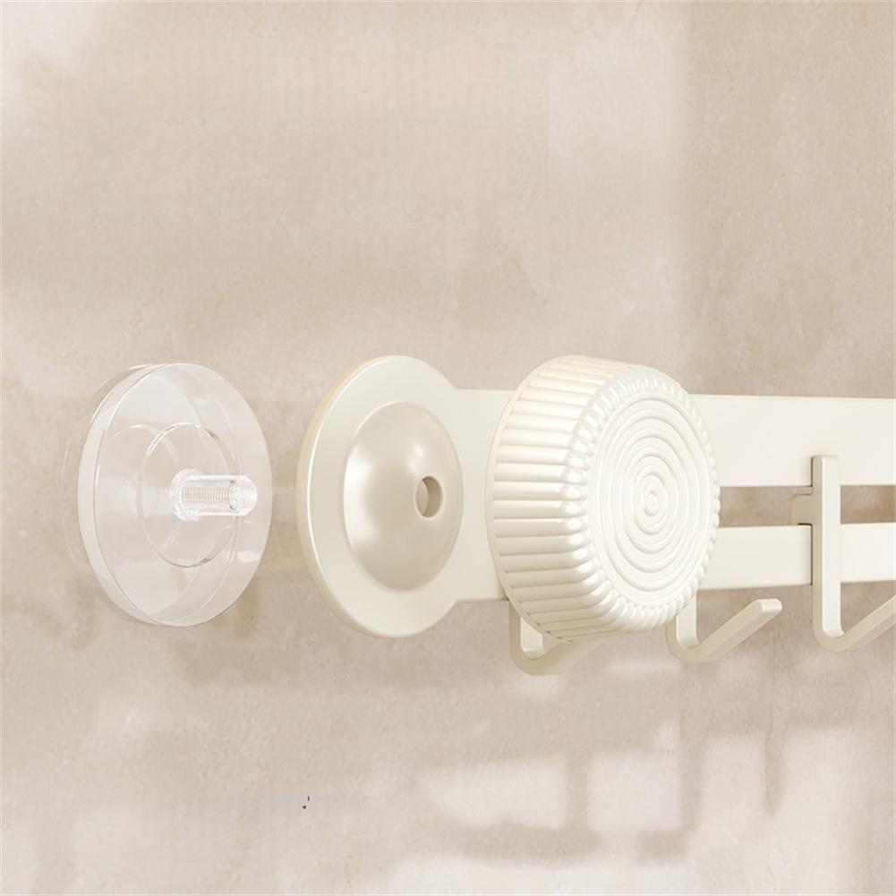 Bohrfreie Wandmontage Saugnapf Haken Halter 30/40/50cm Küchenaufbewahrungsregal Abnehmbarer Handtuchhalter Kleiderbügel Haken