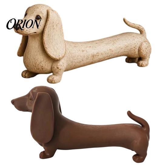 Modern Minimalist Room Accents Vintage Dachshund Dog Figurine, Wiener Statue, Rustic Animal Tabletop Artistic Pieces Decor Ornament, Cute Puppy Shelf