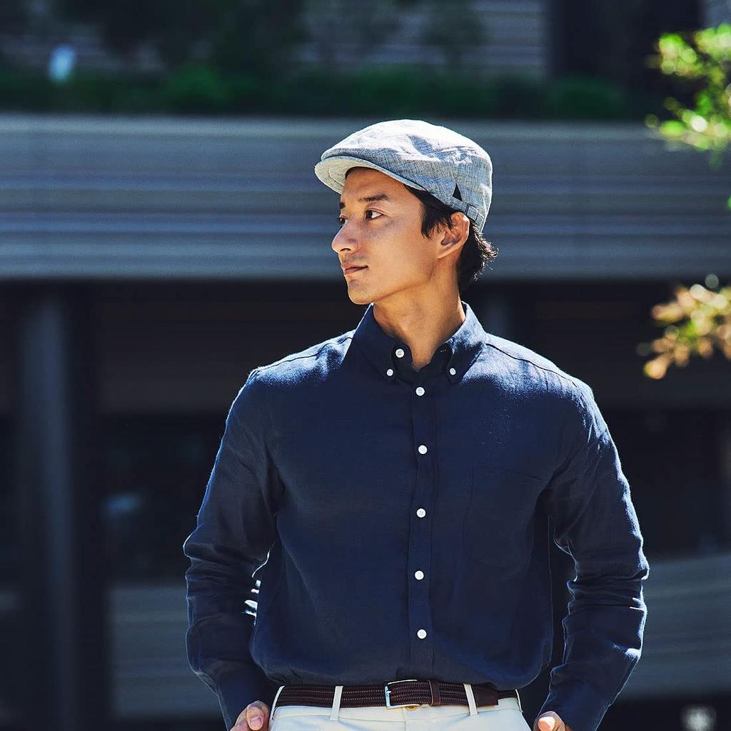 ORIHARA STYLE Omi Hemp Mesh Hunting Cap (Men's Hunting Cap, Hunting Hat, Foldable Hat, Mesh, Lightweight, Cool, Father's Day Gift) RA-OR-H016 (Black)