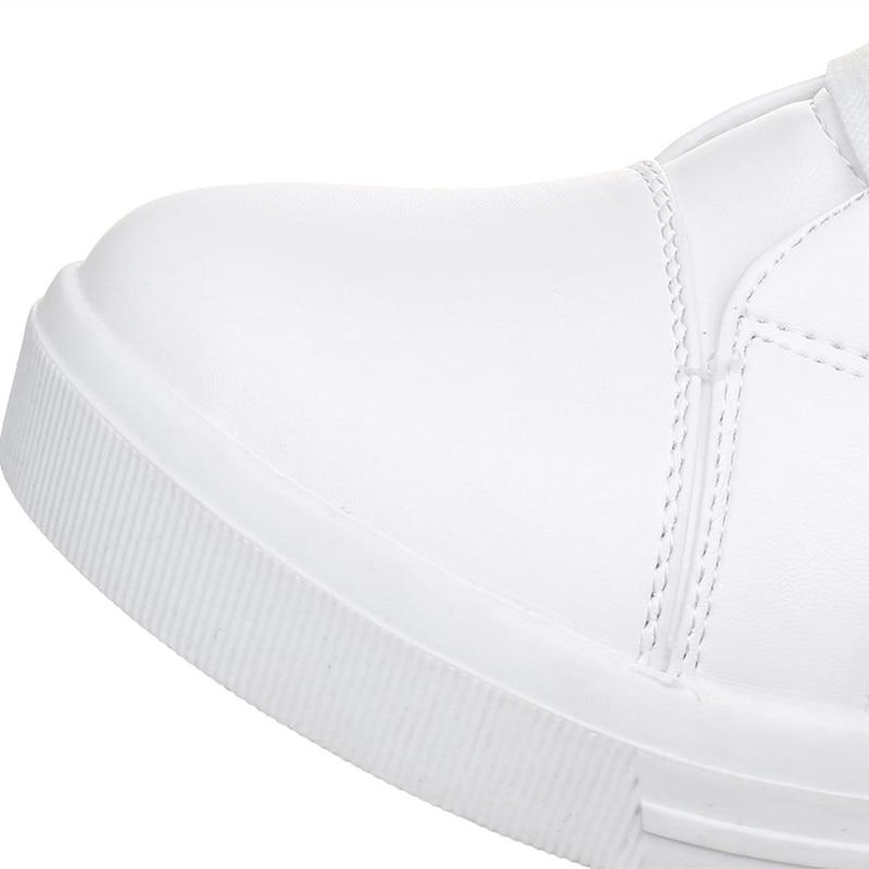 Women Wedge Platform Sneakers Rubber Brogue Leather High Heels Lace Up Shoes Pointed Toe Height Increasing Creepers White Silver