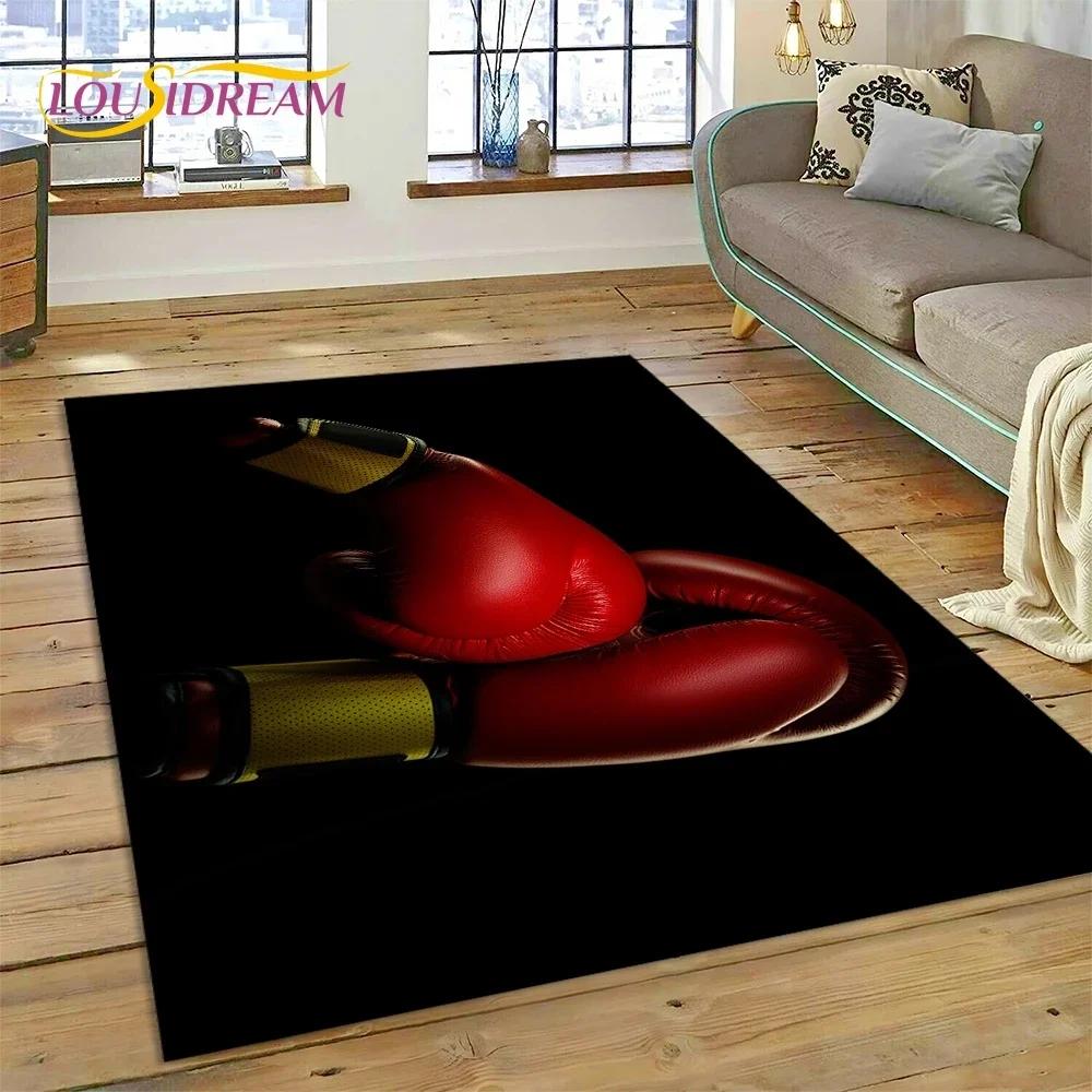 Boxing Gloves Boxer Fight Cartoon Rug Carpet for Living Room Bedroom Home Decor,Floor Mat Decoration for Sofa Doormat