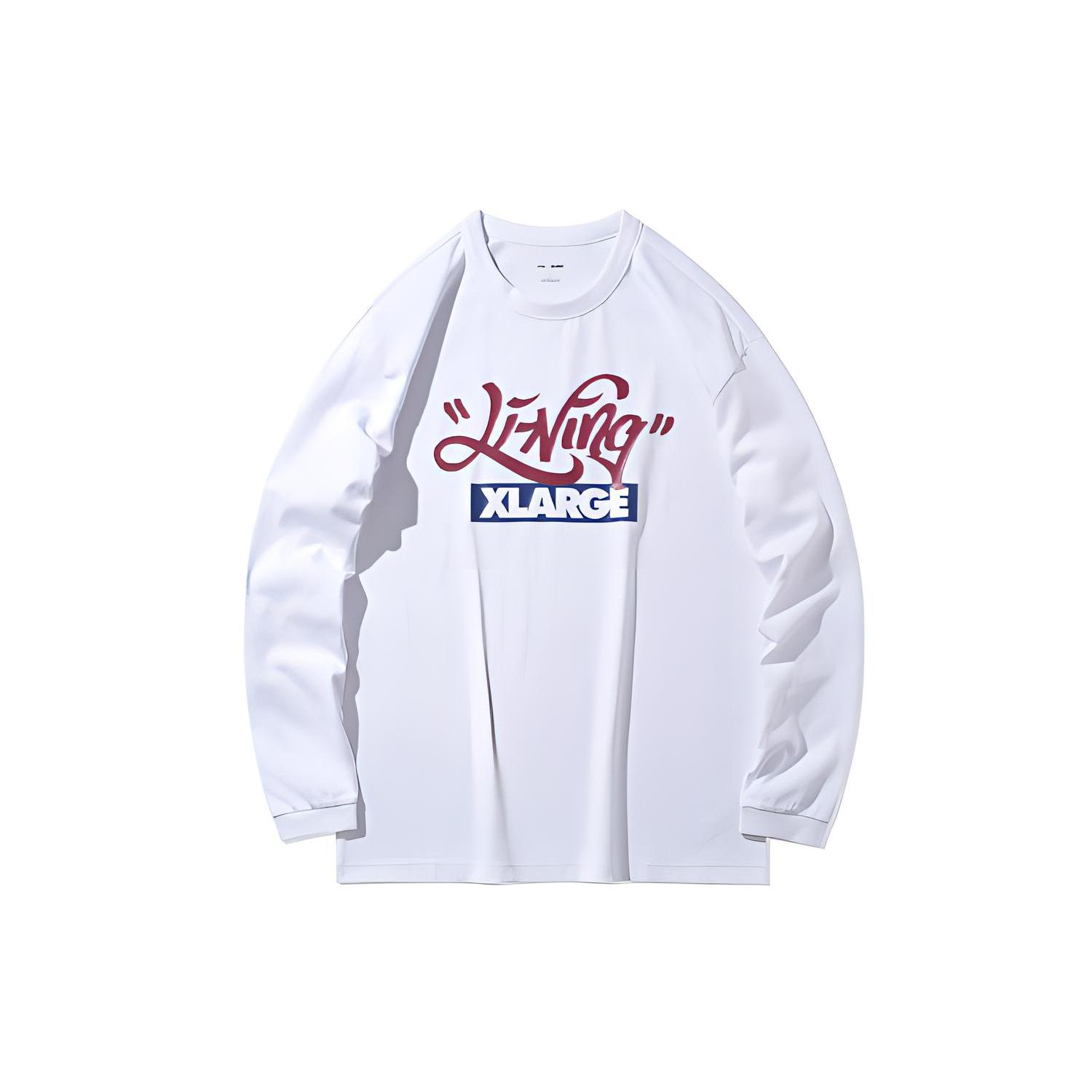 Li Ning X XLARGE T Shirts Men s White Crew Neck Moderate ATLQ073-1 S