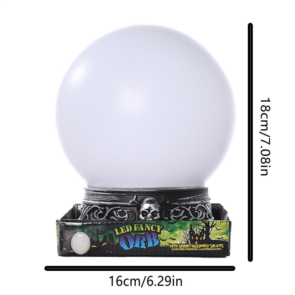 Декор на Хэллоуин Хрустальный шар Электрическое распознавание Хэллоуин Хрустальный шар Многоцветная лампа Регулировка яркости Подарок на вечеринку Для