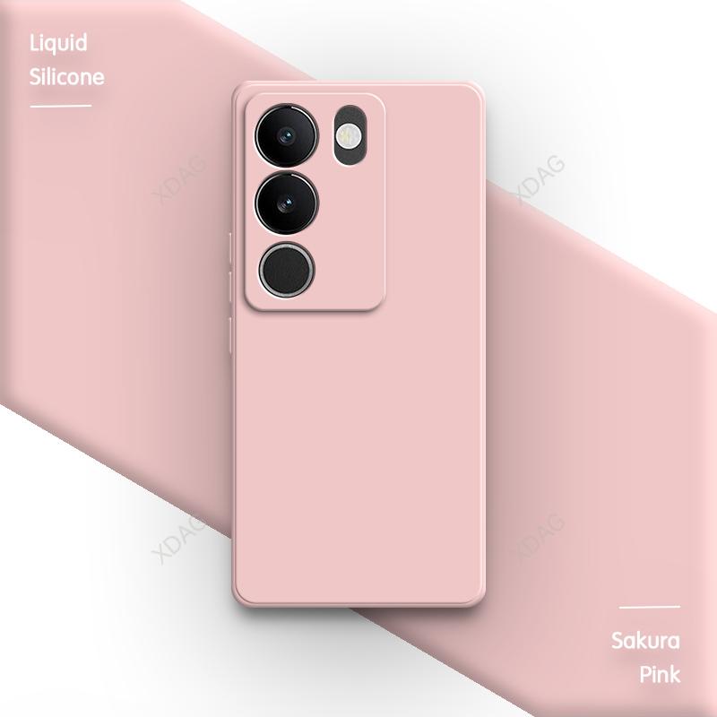 Capa de celular básica Pure Candy Color para VIVO V29 Pro V29Pro VIVOV29 5G Funda Soft Square Liquid Silicone Back Cover Luxury Carcasa