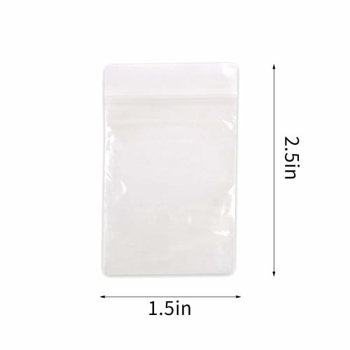 CINECE Zipper Bags, Small Dividers, Mini Transparent Poly Bags, Thick, with Zipper, Small